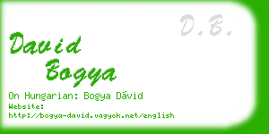 david bogya business card